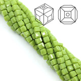 Austria Glass Square Beads Spacer Cubic Crystal for DIY Jewelry Making