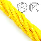 Austria Glass Square Beads Spacer Cubic Crystal for DIY Jewelry Making