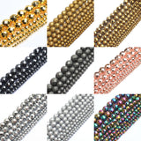 2-10mm Faceted Hematite Beads 15'' Rose Plated for Jewelry Making DIY