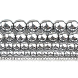 K Hematite Stone Round Loose Beads 15 inch Strand