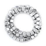 Hematite Stone Spacers Beads for Jewelry Making, Silver Colour, 2/3/4/6MM