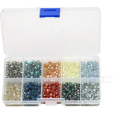 Czech Crystal Glass Bicone Beads Kit for Jewelry Making Crafts