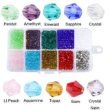 Czech Crystal Glass Bicone Beads Kit for Jewelry Making Crafts