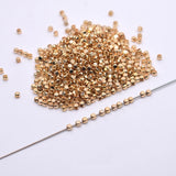 Faceted Metal Copper Beads 2 3 4 6mm DIY Bracelet Accessories