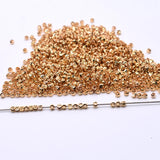Faceted Metal Copper Beads 2 3 4 6mm DIY Bracelet Accessories