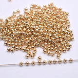 Faceted Metal Copper Beads 2 3 4 6mm DIY Bracelet Accessories