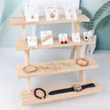 Wooden Earring Stand Display Rack Jewelry Holder Tower