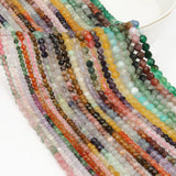Faceted Agates Crystal Jades Natural Gem Stone Beads