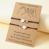 Heart Bracelet Wax Friendship Sister Couple Gift