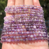 2 3 4 mm Purple Amethysts Faceted Loose Spacer Beads 15''