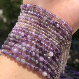 2 3 4 mm Purple Amethysts Faceted Loose Spacer Beads 15''