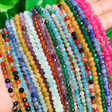 2 3 4 mm Purple Amethysts Faceted Loose Spacer Beads 15''