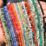 2 3 4 mm Purple Amethysts Faceted Loose Spacer Beads 15''