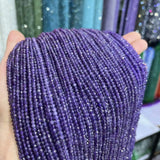 2/3/4MM Amethyst Faceted Round Stone Beads for Jewelry Making DIY