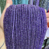 2/3/4MM Amethyst Faceted Round Stone Beads for Jewelry Making DIY