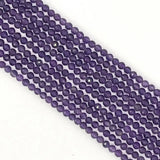 2/3/4MM Amethyst Faceted Round Stone Beads for Jewelry Making DIY
