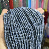 2/3/4MM Coral Pine Faceted Round Natural Stone Beads