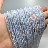 2/3/4MM Lace Agate Faceted Round Stone Beads For Jewelry Making DIY