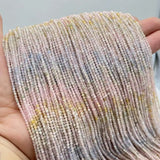 2/3/4MM Morganite Faceted Round Beads for Jewelry Making