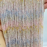 2/3/4MM Morganite Faceted Round Beads for Jewelry Making