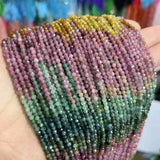 2/3/4MM Tourmaline Stone Beads 15' DIY Jewelry Making Wholesale