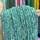 4MM Hubei Turquoise Faceted Round Beads DIY 15''