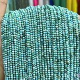 4MM Hubei Turquoise Faceted Round Beads DIY 15''