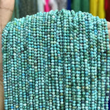 4MM Hubei Turquoise Faceted Round Beads DIY 15''