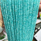 Amazonite Faceted Round Natural Stone Beads 2/3/4MM 15"