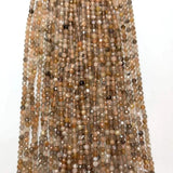 Multicolor Moonstone Faceted Round Stone Beads 15" Wholesale