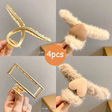 Women Hair Claw Clips Set Large Headwear Girls Crab Hair Clips Hair Accessories