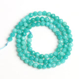2/3/4mm Amazonite Natural Stones Faceted Loose Spacer Waist Beads Charm Women