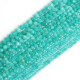 2/3/4mm Amazonite Natural Stones Faceted Loose Spacer Waist Beads Charm Women