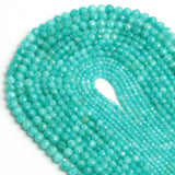 2/3/4mm Amazonite Natural Stones Faceted Loose Spacer Waist Beads Charm Women