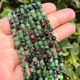 3mm Epidote Zoisite Stone Beads Natural Loose Gems - 15''