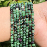 3mm Epidote Zoisite Stone Beads Natural Loose Gems - 15''
