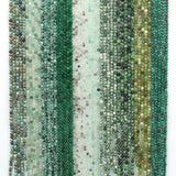 Faceted Natural Epidote Zoisite Africa Turquoises Malachite Beads