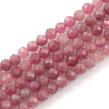 Faceted Natural Pink Tourmaline Waist Spacer Beads for Jewelry Making