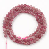 Faceted Natural Pink Tourmaline Waist Spacer Beads for Jewelry Making