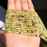 2 3 4mm Faceted Yellow Skin Turquoises Stone Spacer Beads for Jewelry Making