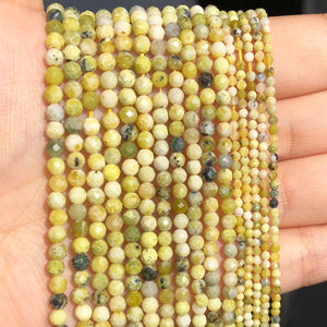 2 3 4mm Faceted Yellow Skin Turquoises Stone Spacer Beads for Jewelry Making