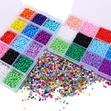 Glass Seed Beads Kit Czech Crystal Craft Beads Charms Tool For DIY Jewelry