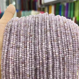 2 3 4mm Kunzite Natural Stone Faceted Beads For DIY 15 Inch
