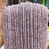 2 3 4mm Kunzite Natural Stone Faceted Beads For DIY 15 Inch