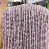 2 3 4mm Kunzite Natural Stone Faceted Beads For DIY 15 Inch