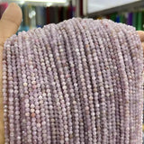 2 3 4mm Kunzite Natural Stone Faceted Beads For DIY 15 Inch