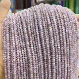 2 3 4mm Kunzite Natural Stone Faceted Beads For DIY 15 Inch