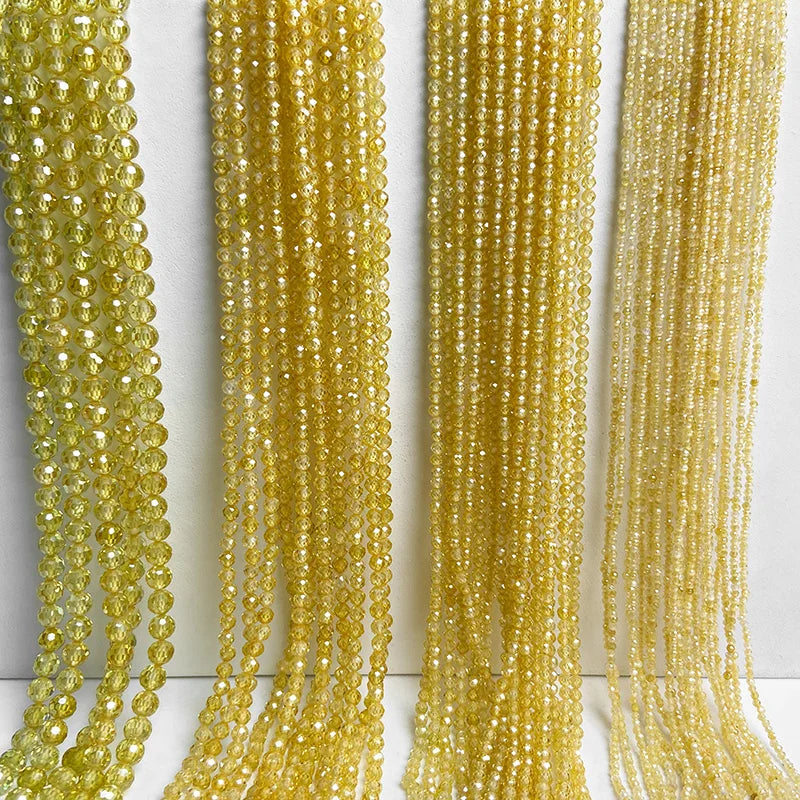 Multicolor Faceted Zircon Stone Beads for Jewelry Making 15