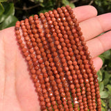 2 3 4mm Faceted Red Garnet Tourmaline Rubys Stone Loose Beads DIY