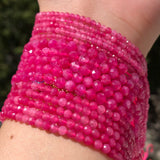 2 3 4mm Faceted Red Garnet Tourmaline Rubys Stone Loose Beads DIY
